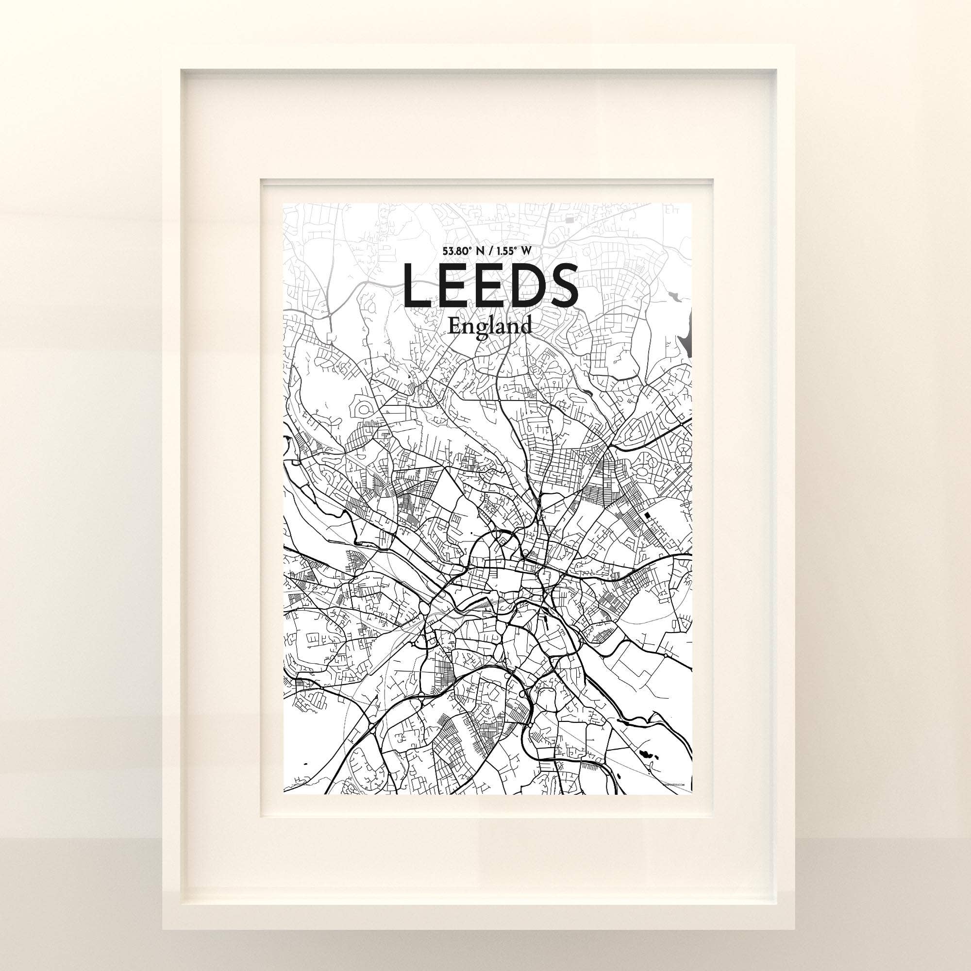 OurPoster.com – wholesale Poster – Leeds karta affisch225