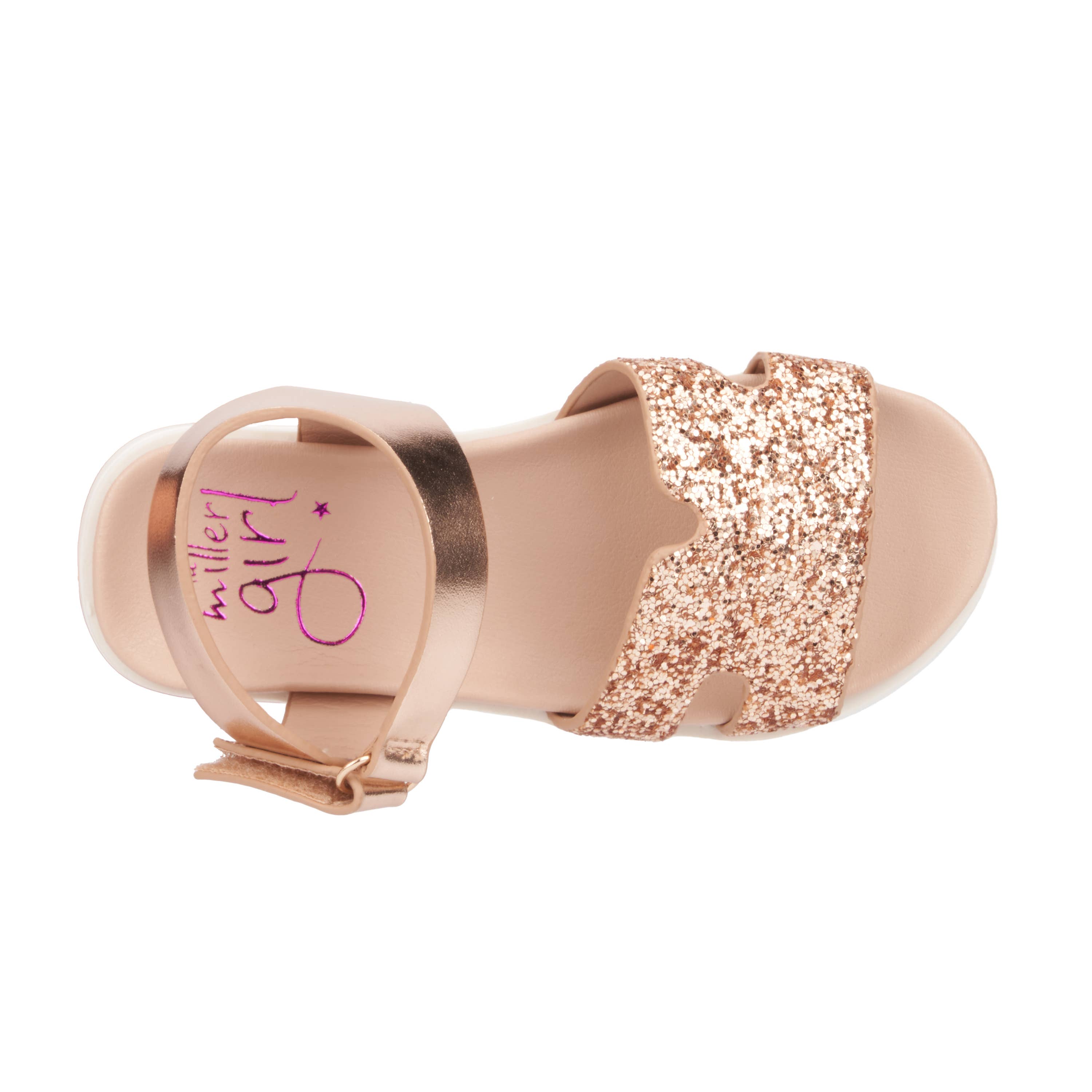 S3 Holding – wholesale Sandaler - Barn – Olivia Miller Flickors Sandaler med Glittrande H-band och Justerbar Rem12