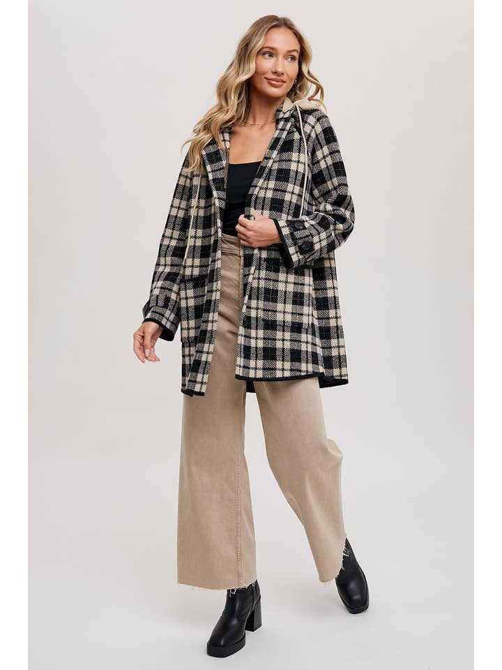 Bluivy - Wholesale Jacket - Women's - PLAID HOODIE JACKET19