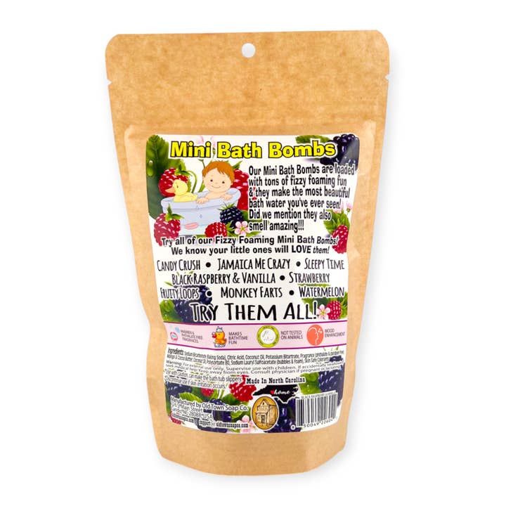 Old Town Soap Co. - Wholesale Bath Bomb/Fizz - Mini Bath Bombs -8 Scents that Kids of all ages LOVE