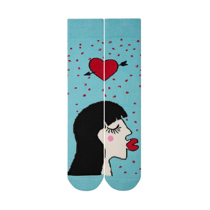 Cupid Lover Kvinders Sokker – Sort Hår for engroshandel hos ZOOKSY SOCKS