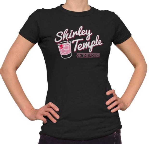 Boredwalk - Vente T-shirt sérigraphié – femme - T-shirt Shirley Temple On The Rocks pour femme2
