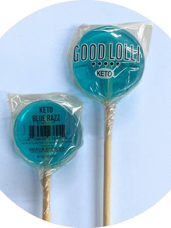 KETO BLUE RAZZ LOLLIPOP for wholesale by Good Lolli