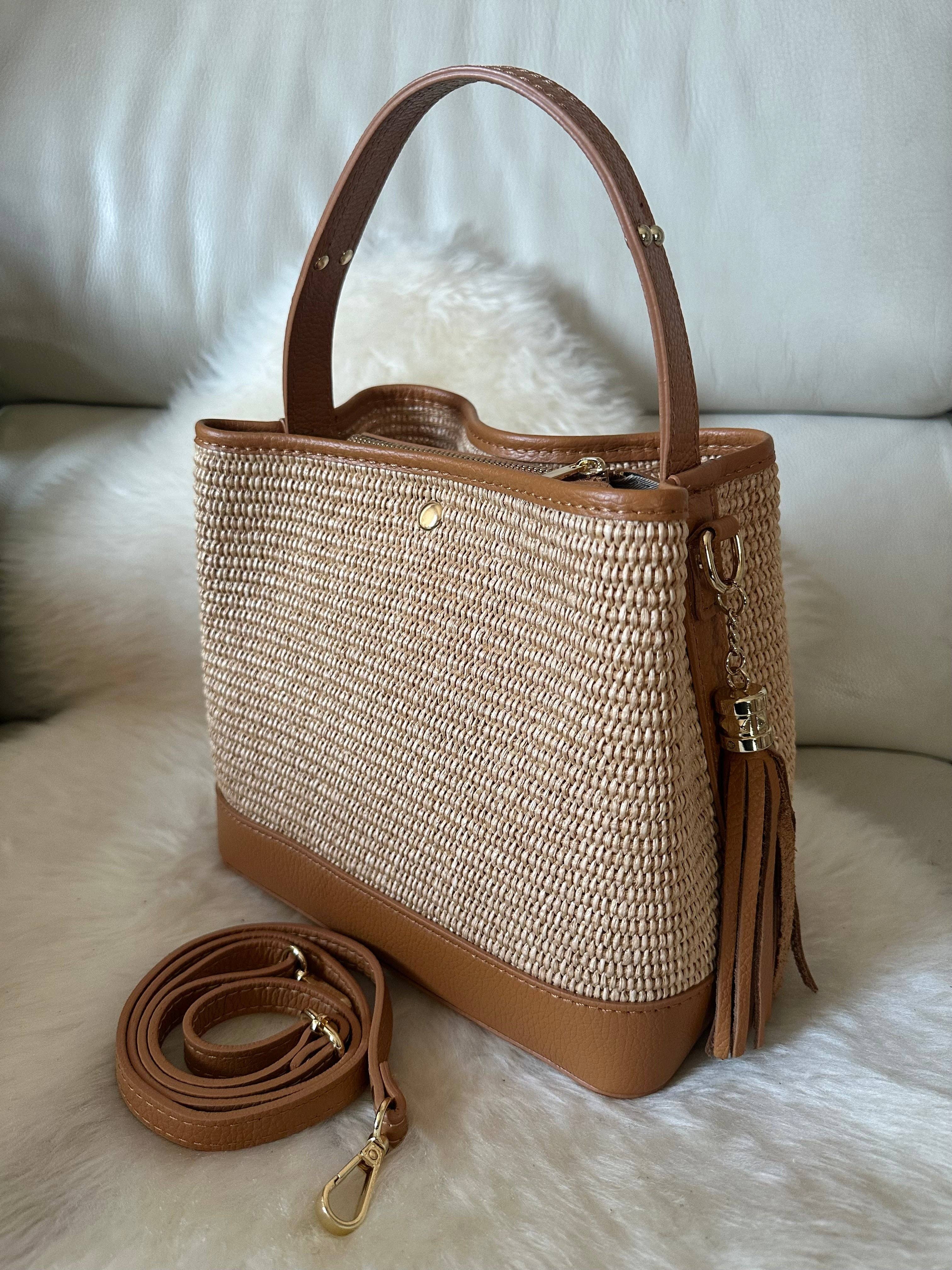 Zhade - Wholesale Top Handle Bag - Women's - LOLA - raffia bucket1