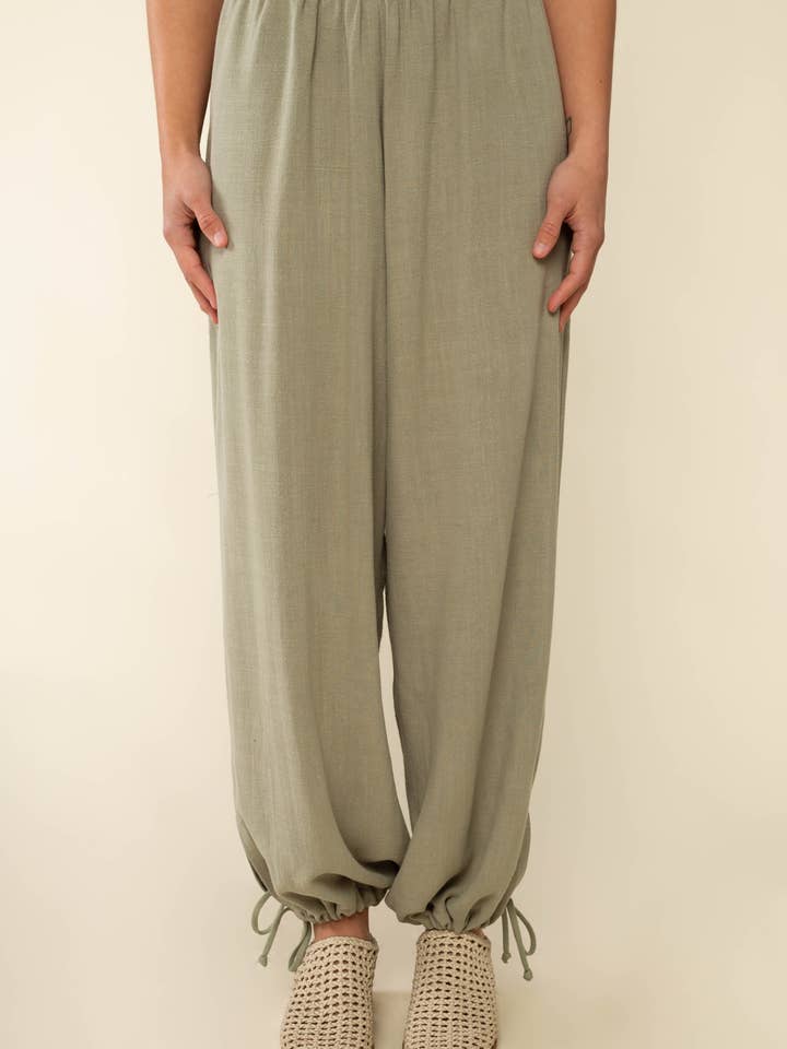 NLT - Vendita all'ingrosso Pantalone - Donna - Pantaloni in lino con orlo con coulisse - Plus Size6