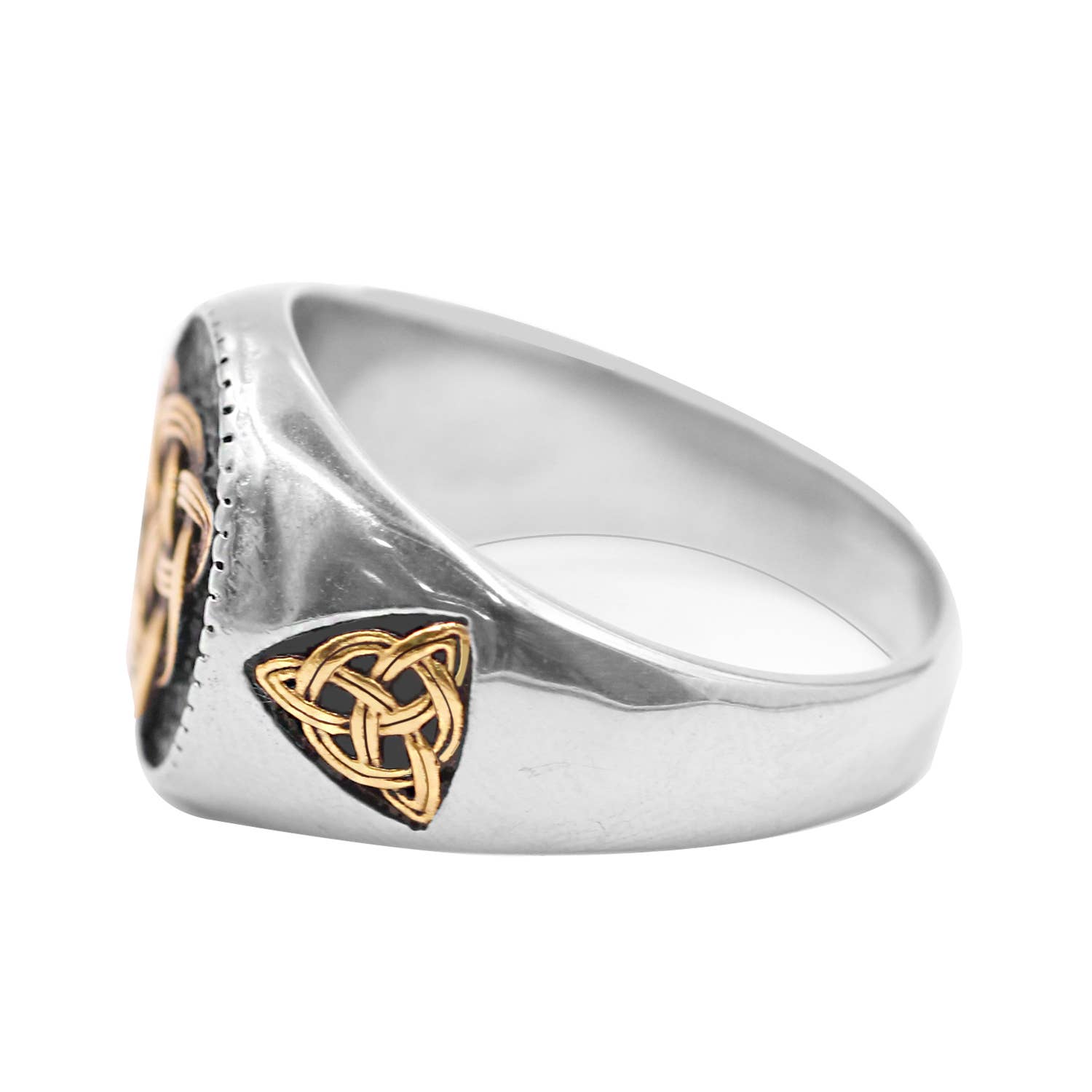 Awaken - Wholesale Signet Ring - A-623-40 Intricate Celtic Golden Knot Ring 1