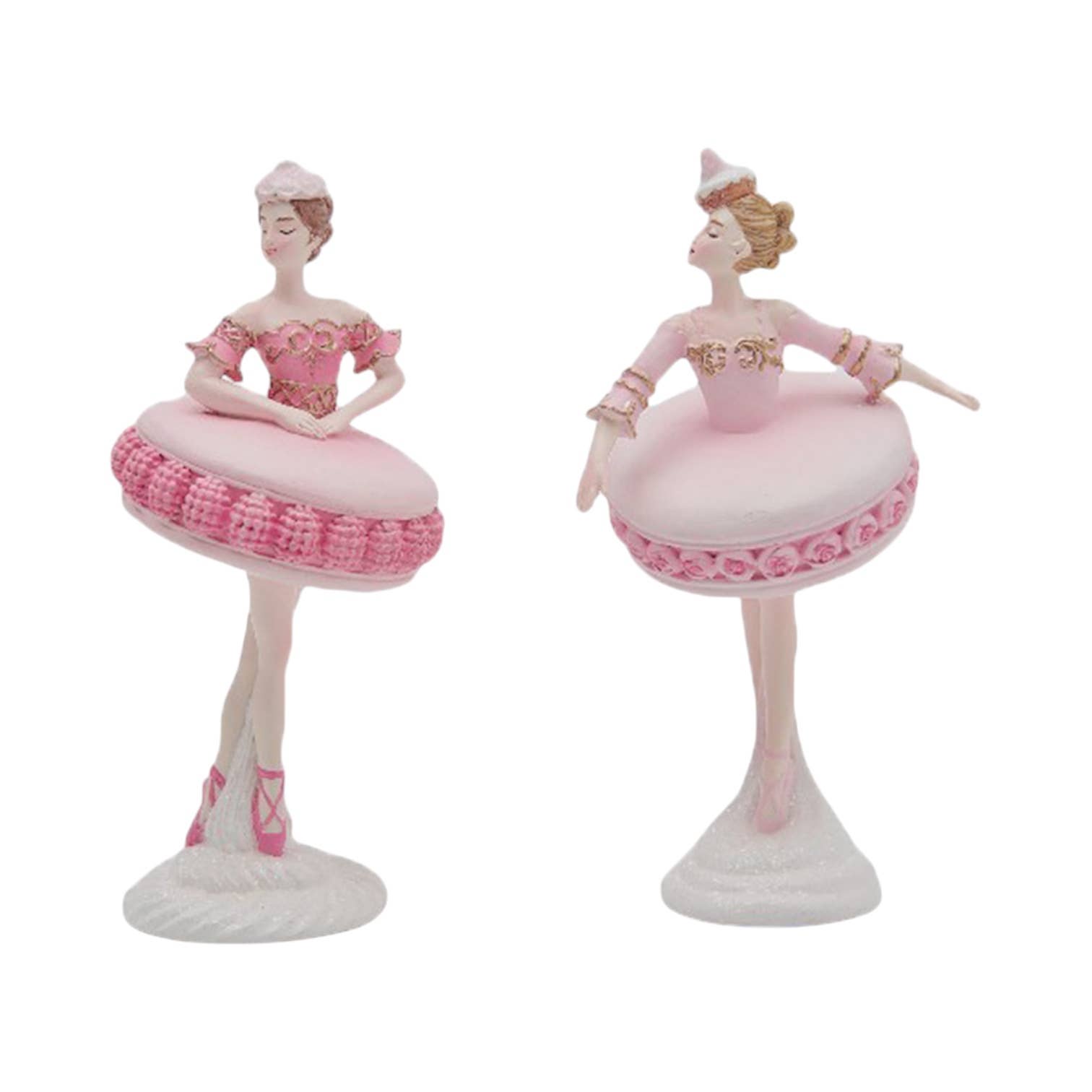 December Diamonds - Wholesale Decorative Figurine - 2 Asst 5in Cake Ladies Dancing