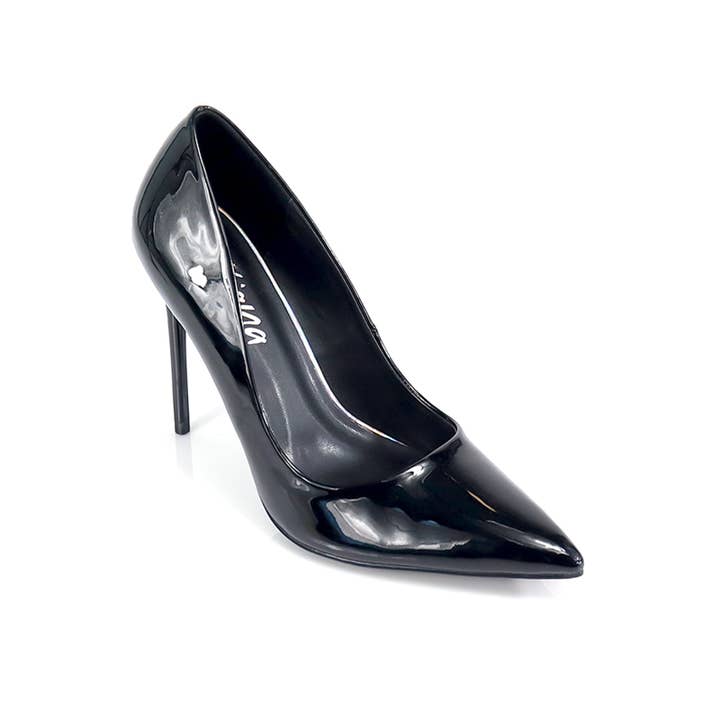 VIVIENNE-1 PATENTED POINTY TOE HEEL BLACK for wholesale on Faire