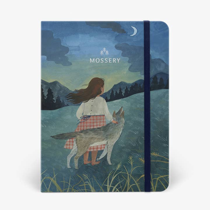 Threadbound Notebook - Coyote Moon (MRT_H125-LG) for wholesale by Mossery