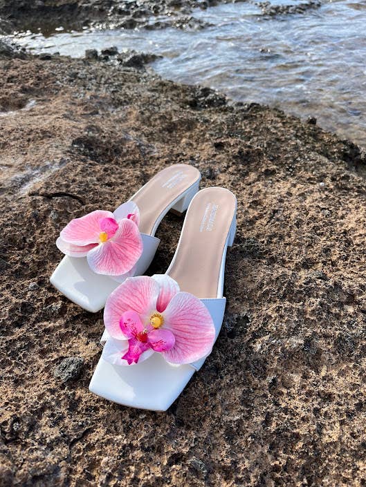 CALANTHE" WHITE SANDALS HEELED 40 for wholesale by SIBYLLADELPHICA