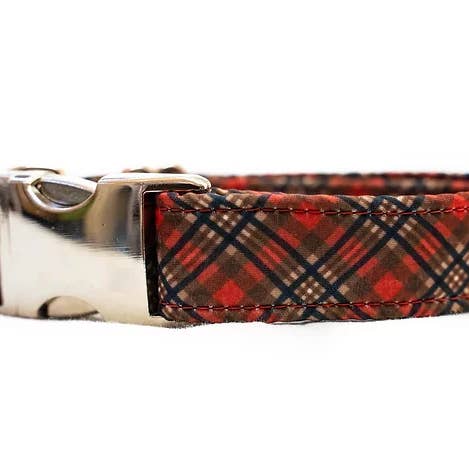 ROOD & CARAMEL PLAID kraag voor wholesale door Pets & Props