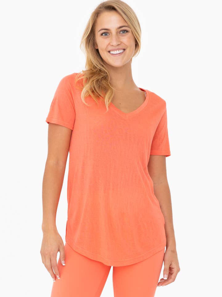 Mono B - Wholesale T-Shirt - Women's - Modal Blend Classic V-Neck Tee