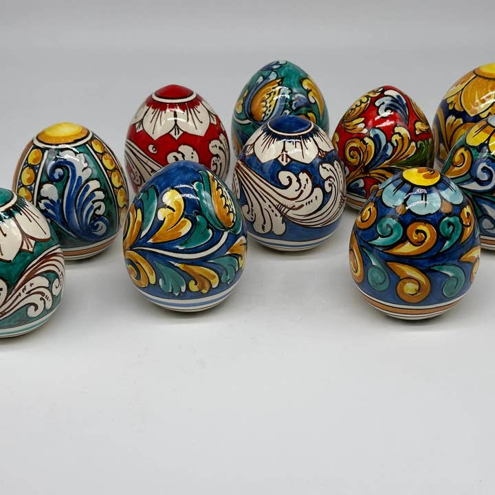 DD Ceramiche Siciliane - Wholesale Decorative Tabletop Object - Hand-painted Ceramica Caltagirone Easter eggs (various sizes and decorations)7