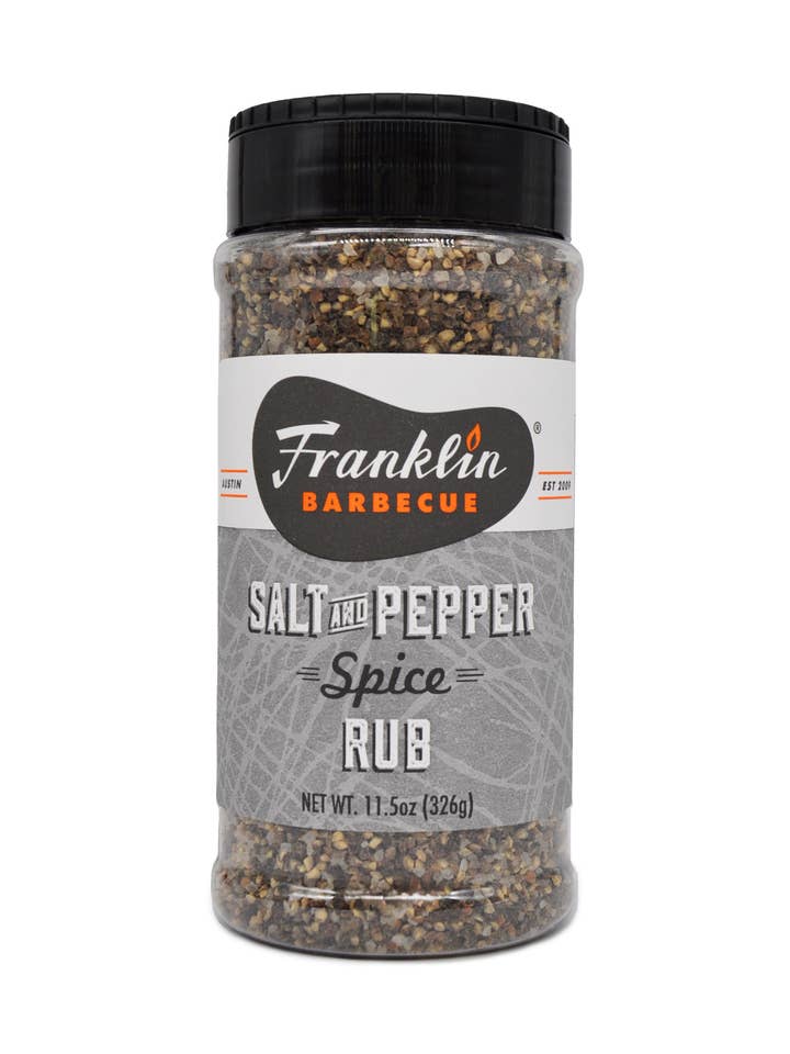 Franklin Salt and Pepper Spice Rub - 11.5 oz Bottle for wholesale by Franklin Barbecue