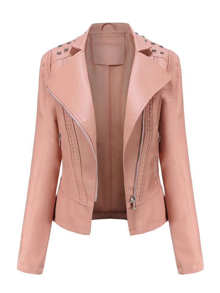 Spring/ Fall Leather Jacket Small Coat Biker Clothing for wholesale by HIDDENBRAND