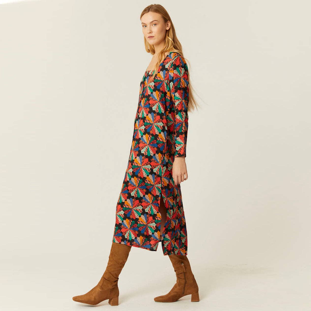 Pepaloves - Wholesale Dress - Women's - VESTIDO ESCOTE PATCHWORK0