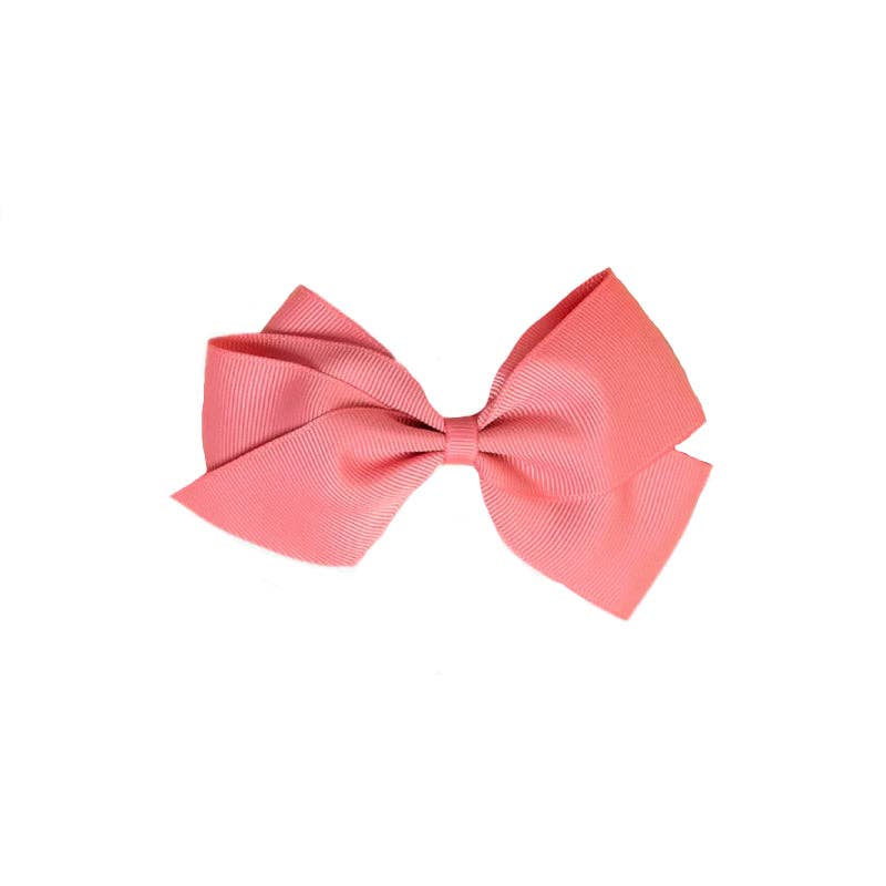 Beatrice & Bee - Wholesale Hair bow – Kids - Big Bow Clip - Coral Pink0