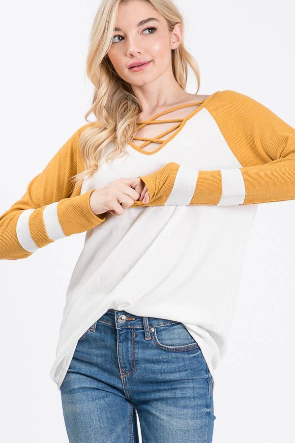 lovely melody - Venta al por mayor Camisa - Mujer - T8094 MANGA LARGA CON DETALLE DE RAYAS Y CUELLO25