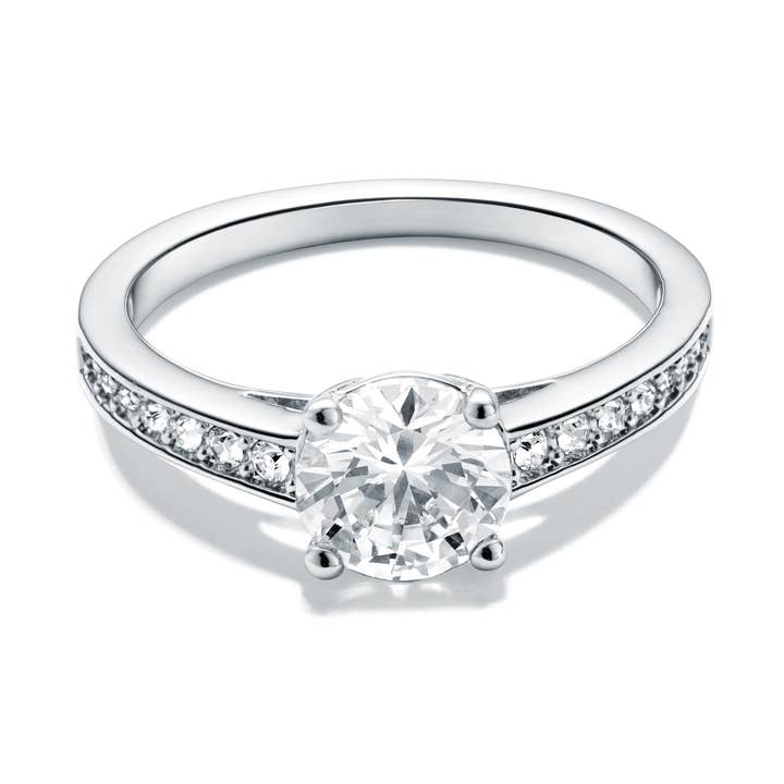 Attract Round CZ Solitaire Ring with Swarovski C|1-1221-RCLR for wholesale by My Jewellery Story