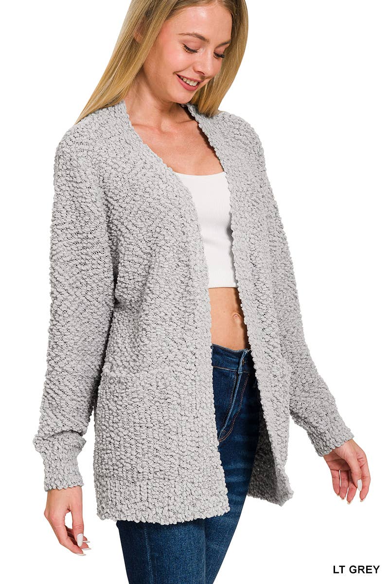 42POPS - Wholesale Cardigan - Women's - Popcorn Sweater Cardigan w/ Pockets27