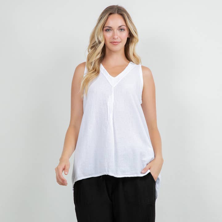 Top fluide Biddy 100 % coton en gaze pour la vente par Cottonways
