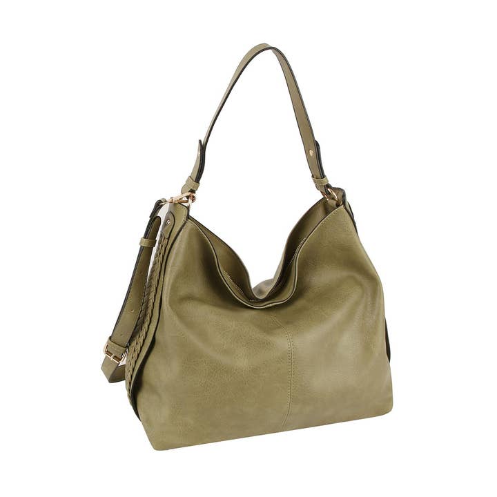 Sac Hobo à point de surjet pour la vente par Handbag Factory Corp