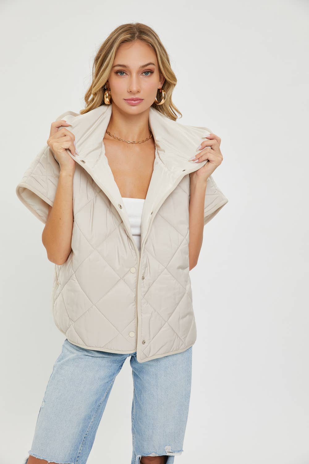Sweet Lovely by Jen - Wholesale Outerwear Vest - Women's - QUILTED  PADDED VEST OUTERWEAR 6