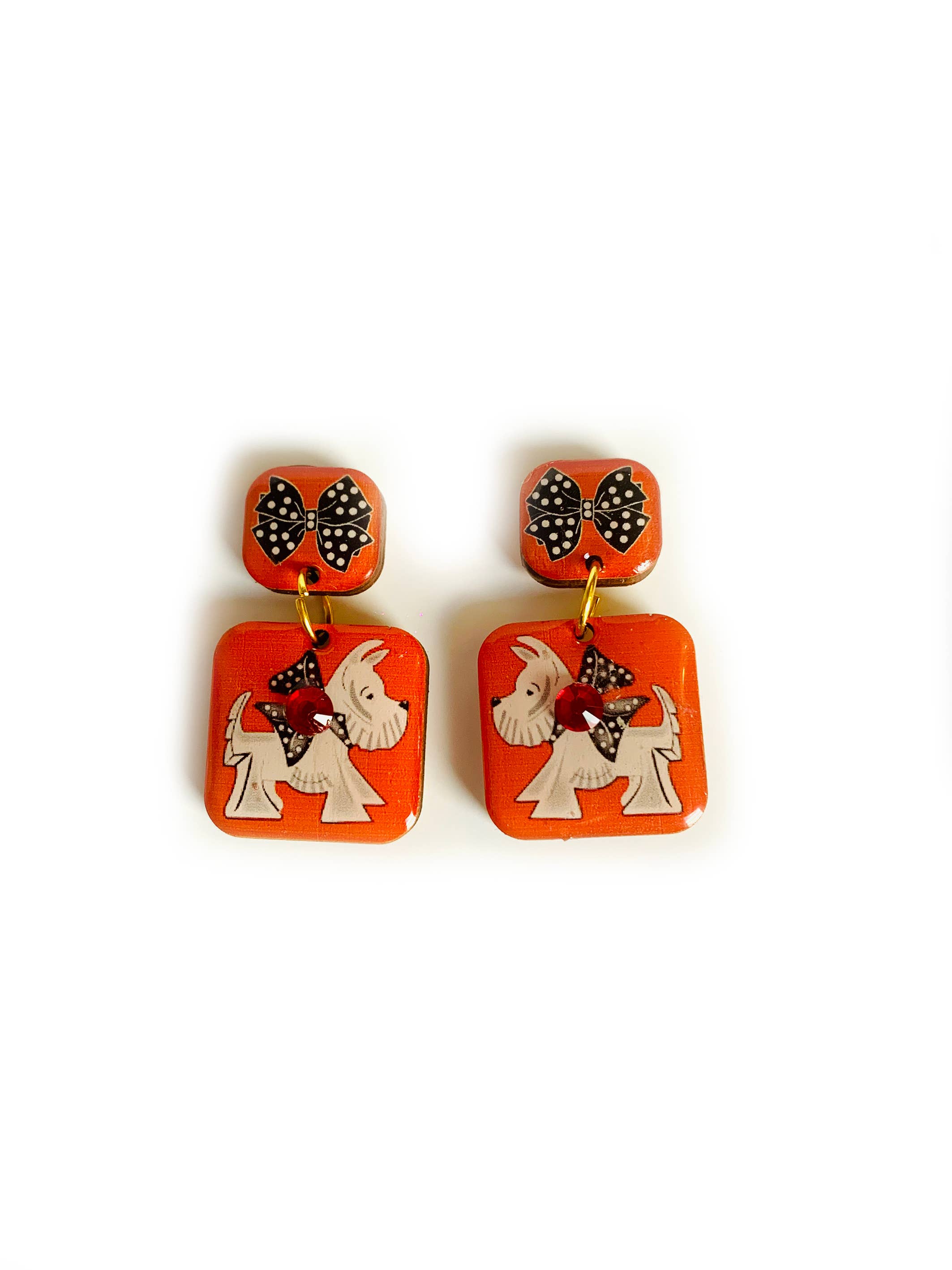 Rosie Rose Parker - Wholesale Dangle Earrings - Scotty dog earrings retro earrings statement jewellery7