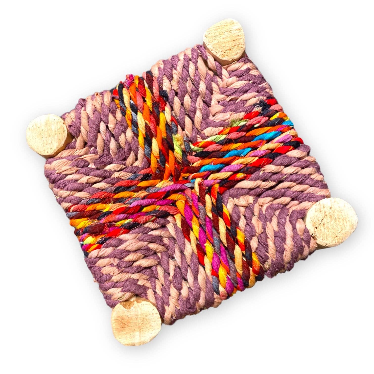 SOUK in the CITY - Wholesale Stool - Boucherouite Stools (set of 2)4