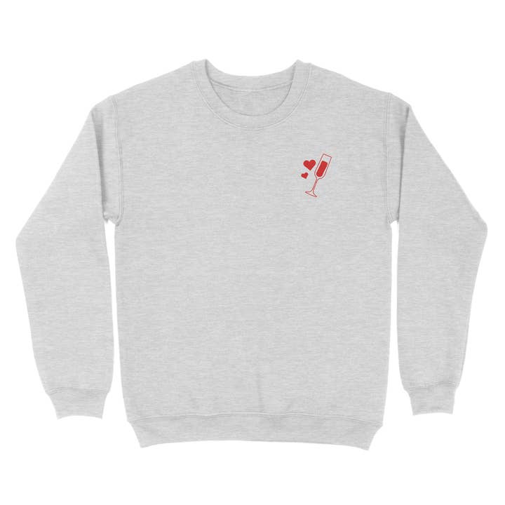 femfetti - Wholesale Sweatshirt - Women's - Champagne Has Bubbles Front and Back Sweatshirt3