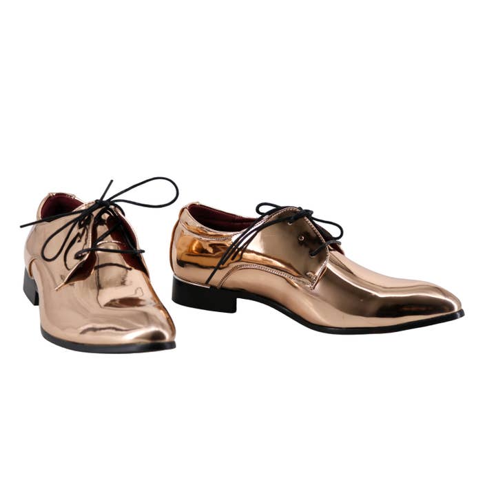 Western Fashion - Wholesale Dance Shoes - Men's - Bronze men's dressy shoelace shoes