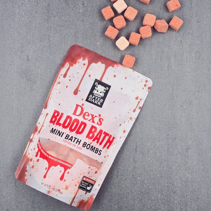 Dex's Blood Bath - Mini Bath Bombs- Gift Bag for wholesale by Happy Hippo Bath