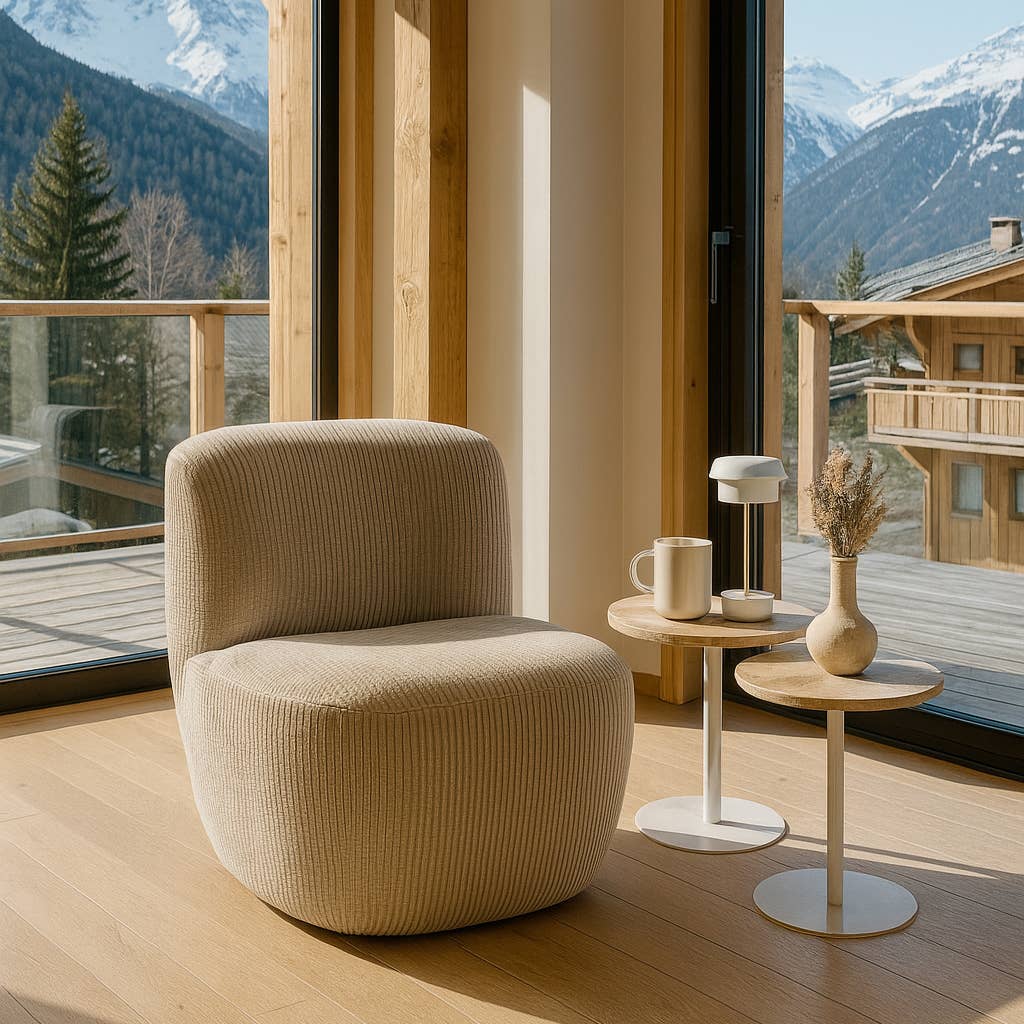 Now's Home - Wholesale Sofa - BEIGE CORDUROY FABRIC ARMCHAIR 65X71X68CM COME2