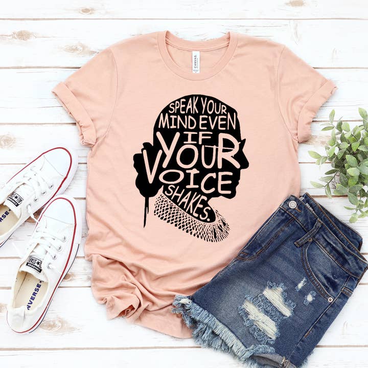 Speak Your Mind Even If Your Voice T-shirt - Bella Canvas for wholesale by Printliss