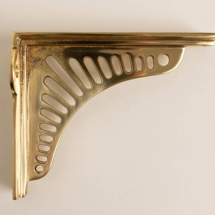Brass bee - Wholesale Wall Mounted Shelf - Polished Brass Sunrise Shelf Brackets - Heavy Duty Solid Brass