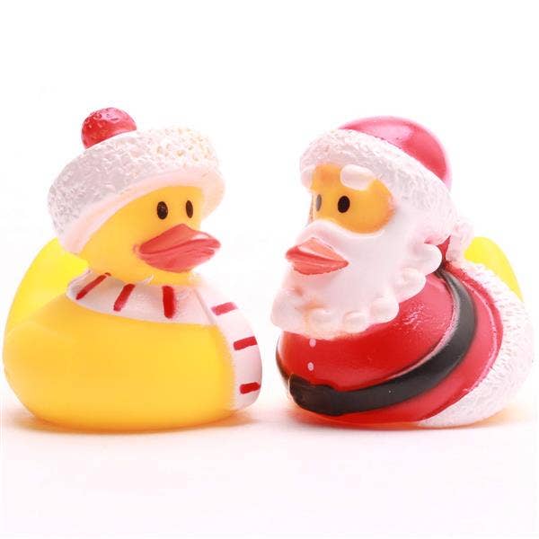 Duckshop - Vente Jouet pour le bain – bébé - Mini canards de bain de Noël - Set de 2 - Canards en caoutchouc0