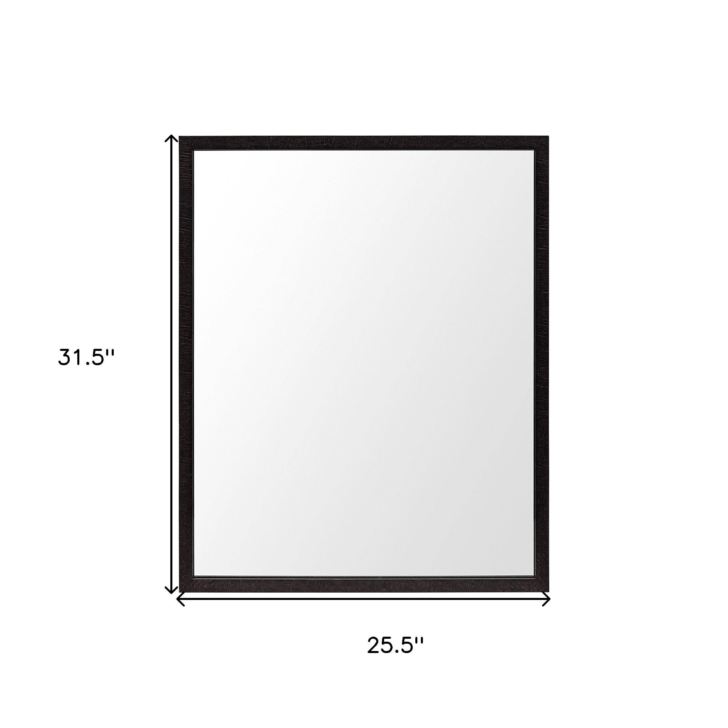 HomeRoots - Wholesale Vanity mirror - 32" Espresso Framed Bathroom Vanity Mirror2