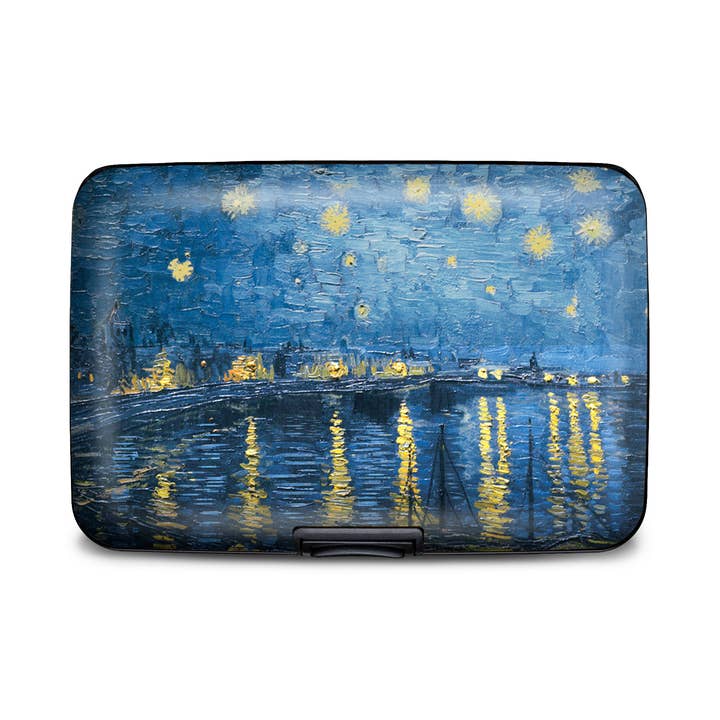 Van Gogh - Starry Night Over The Rhone Armored Wallet for wholesale by Monarque