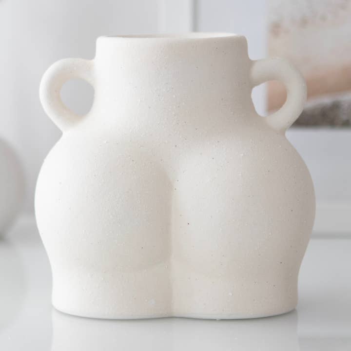 Something Different Wholesale – wholesale Plant pot – Modern Minimalist Cream Speckle Bum Plant Pot0