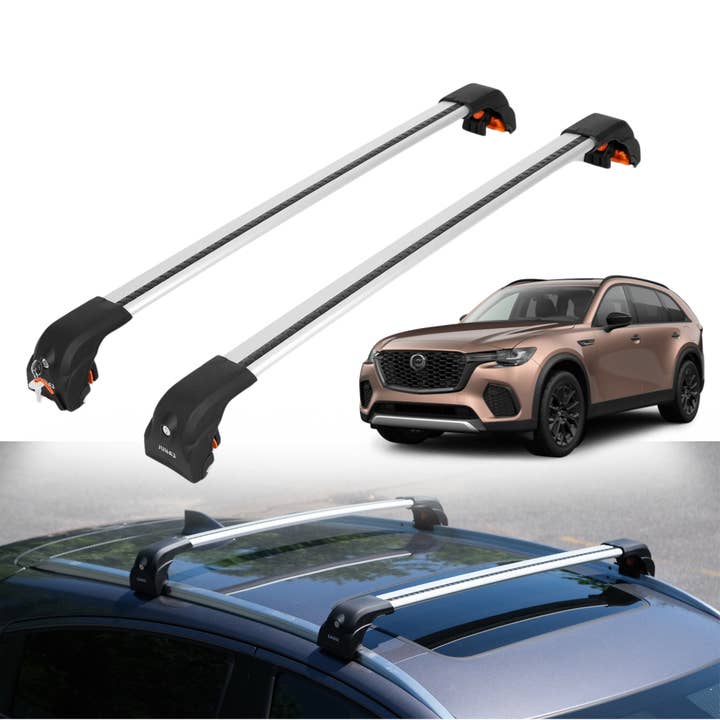 Heavy Duty 220 LBS Roof Rack Cross Bars for Mazda CX-70 2025-2026 - Silver for wholesale by Erkul Auto USA