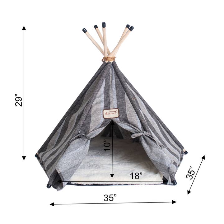 Armarkat - Wholesale Pet Bed - Cat - Armarkat Teepee Style Cat Bed with Striped Pattern4