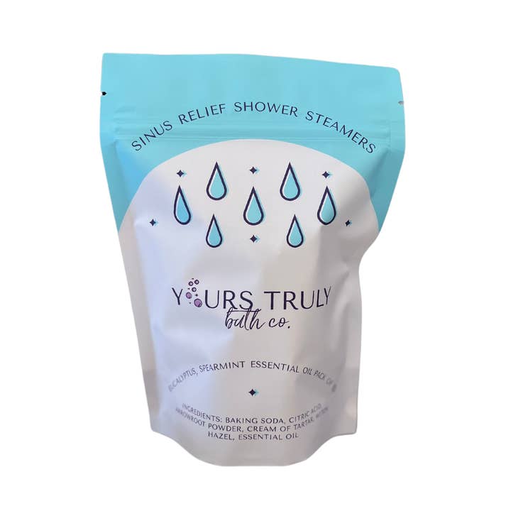 Yours Truly Bath Co - Vente Bombe de douche/galet bien-être pour la douche - Vapeurs de douche Sinus Relief4