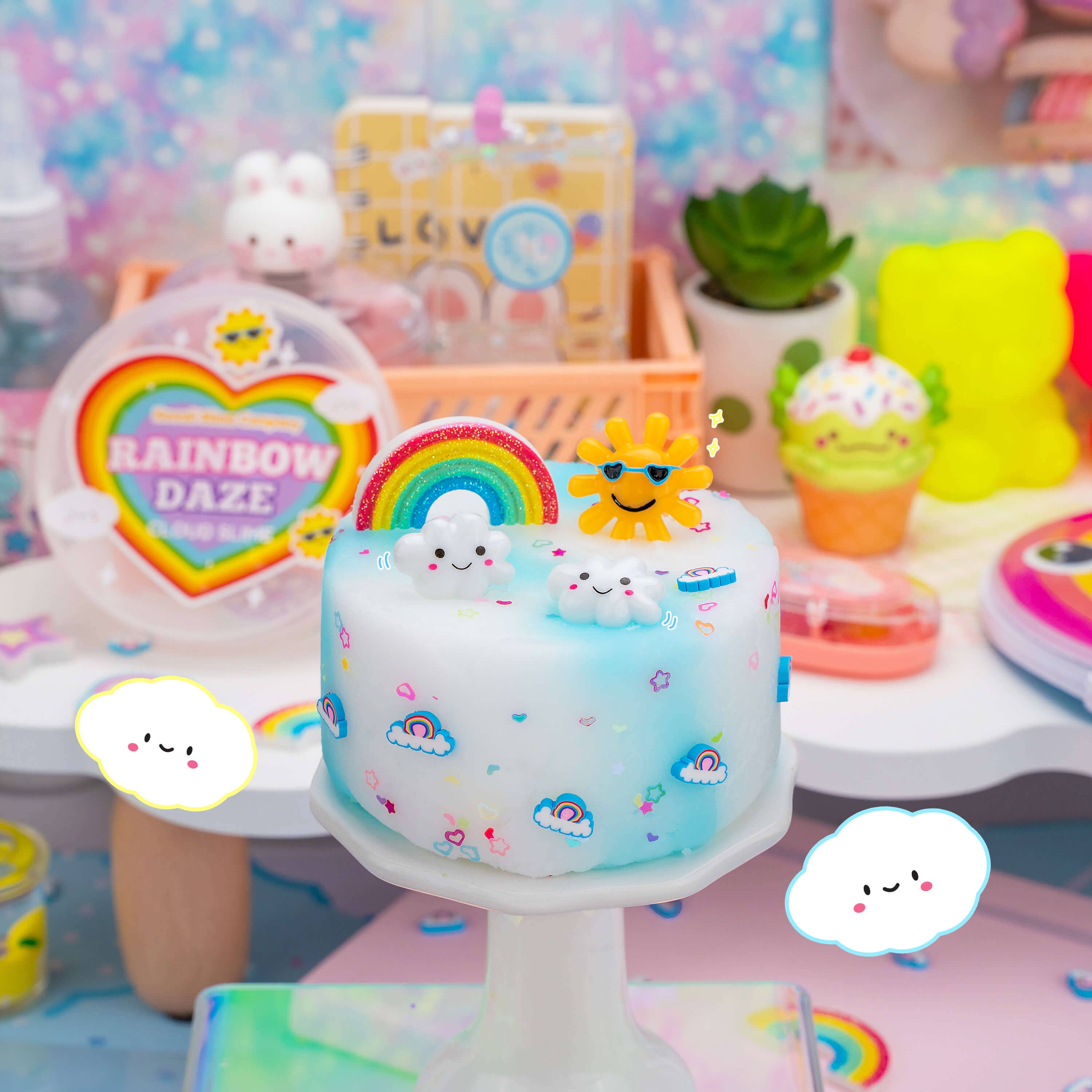Kawaii Slime Company - Wholesale Putty/Slime - Kids - Rainbow Daze Cloud Slime (4pcs/case)3