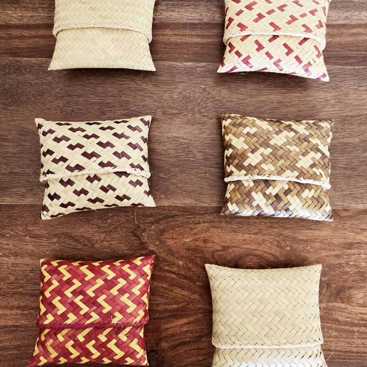 Gitzell FairTrade - Wholesale Coin Purse - Women's - Pockets, palm leaf small - set of 6