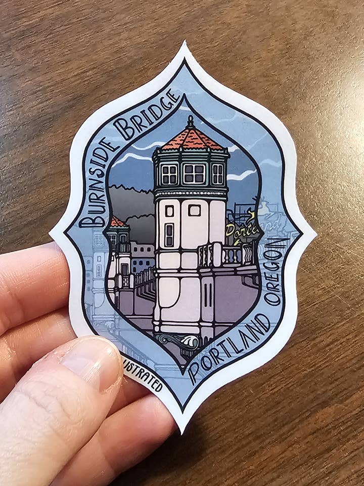 Burnside Bridge Sticker for wholesale by Eliza Illustrated