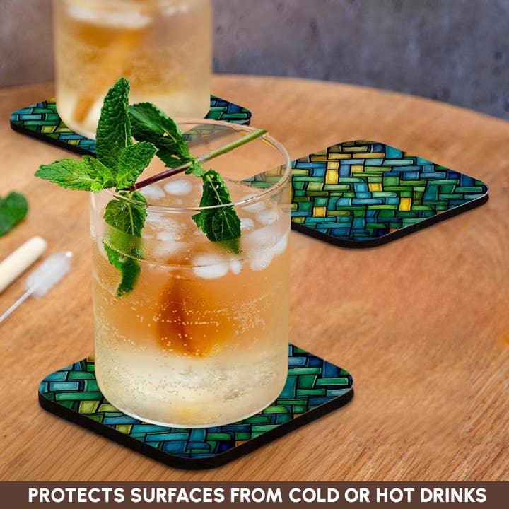 3dRose - Wholesale Coasters - 3dRose, Stylish artsy Celtic pattern of wickerwork for St. Patricks Day gift, Coaster9