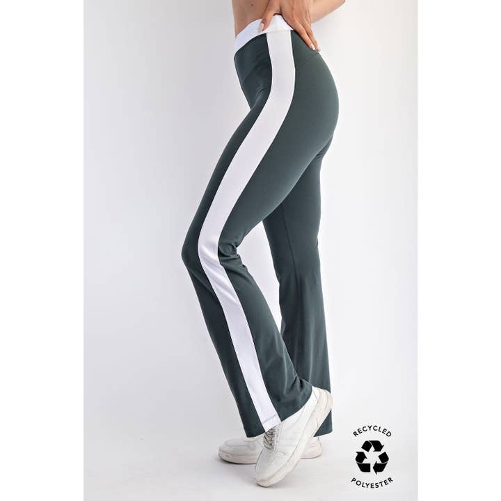 Rae Mode - Wholesale Athletic Pants - Women's - BUTTER SOFT SIDE STRIPE FLARE LEGGINGS2