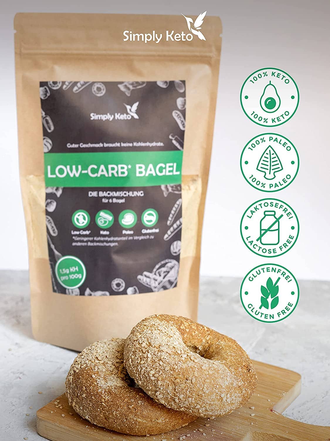 Simply Keto - Wholesale Cornbread Mix - Lower carb bagel mix baking mix4