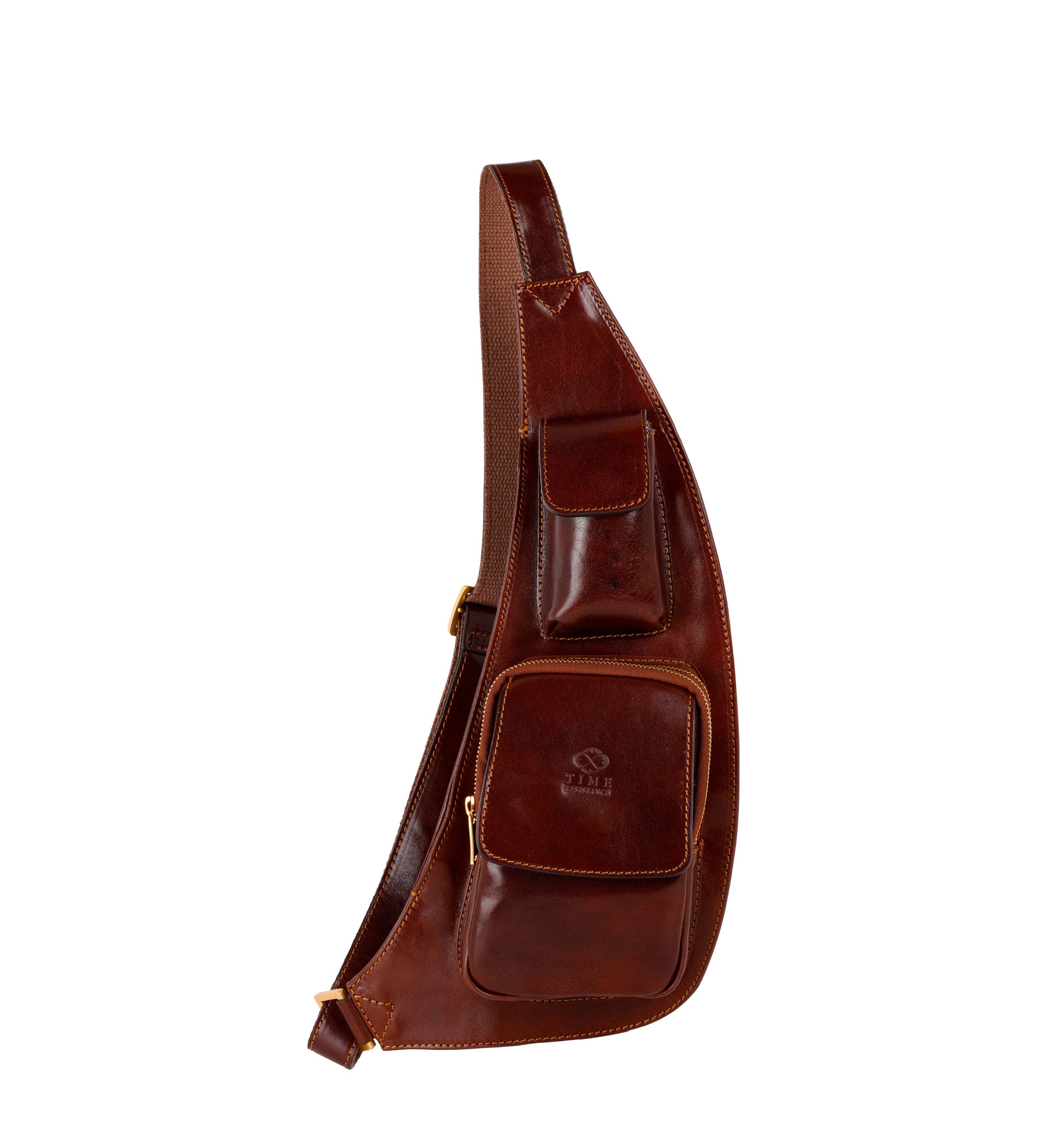 Time Resistance – Mala de tiracolo – Unissexo por atacado – Bolsa Transversal de Couro - The Monk