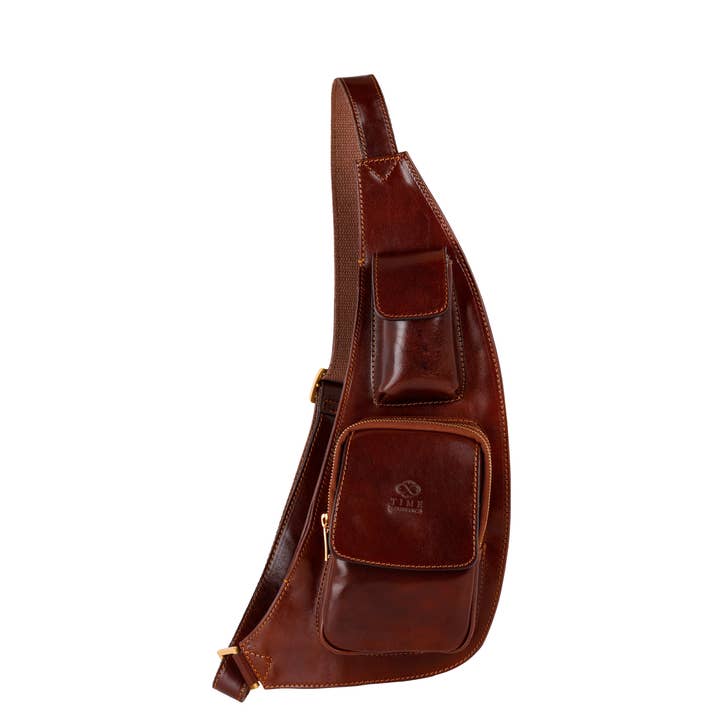 Time Resistance – Mala de tiracolo – Unissexo por atacado – Bolsa Transversal de Couro - The Monk0